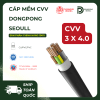 CÁP MỀM DONG PONG SEOULL CVV 3x4.0 300/500v Cu/PVC/PVC Đen
