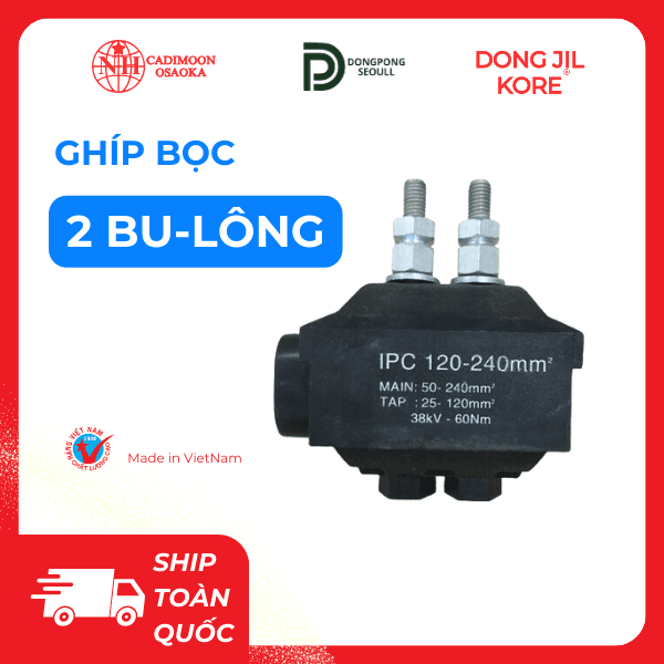 Ghíp 2 Bulong Đồng 25-120 Hàng Điện Lực ( Sợi Quang Học )