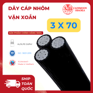 Cáp Nhôm Vặn Xoắn ABC 3x70mm²