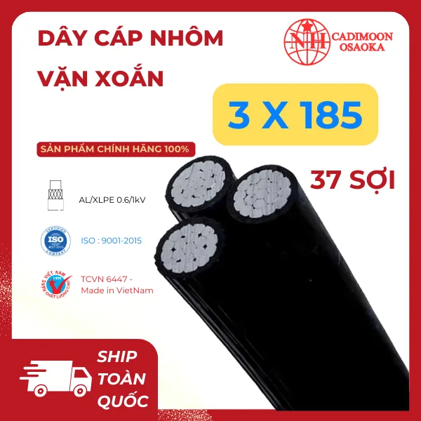 Cáp Nhôm Vặn Xoắn ABC 3x185mm²