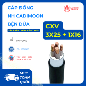 Cáp Đồng CXV 3x25 + 1x16 ( Cáp Treo Bện Dứa ) NH-CADIMOON