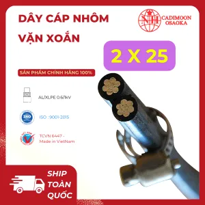 Cáp Nhôm Vặn Xoắn ABC 2x25mm²