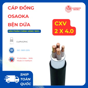 Cáp Đồng CXV 2x4 ( 7 Sợi - Cáp Treo Bện Dứa ) OSAOKA