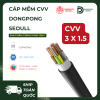 CÁP MỀM DONG PONG SEOULL CVV 3x1.5 300/500v Cu/PVC/PVC Đen