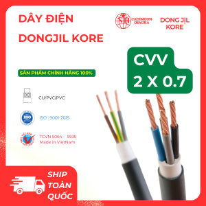 DÂY ĐIỆN DONG JIL KORE - CV 2x0.7 CU/PVC/PVC