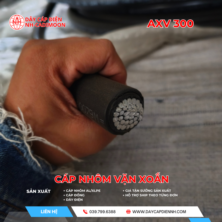HÌNH ẢNH THỰC TẾ – CÁP NHÔM AXV 300