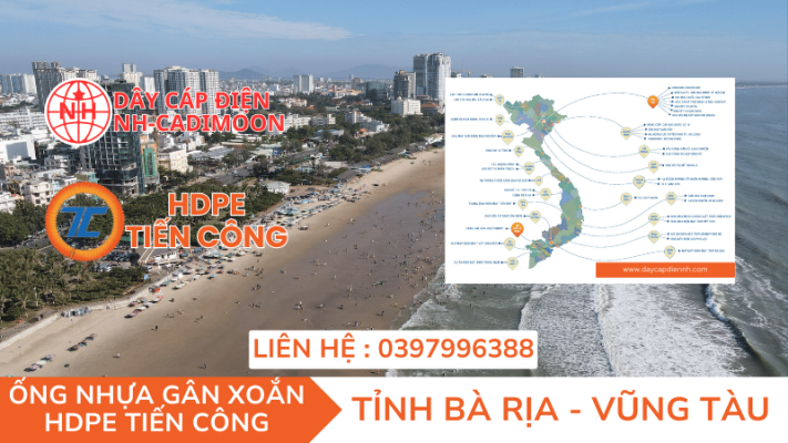 ỐNG NHỰA GÂN XOẮN HDPE TIẾN CÔNG TẠI TỈNH BÀ RỊA - VŨNG TÀU