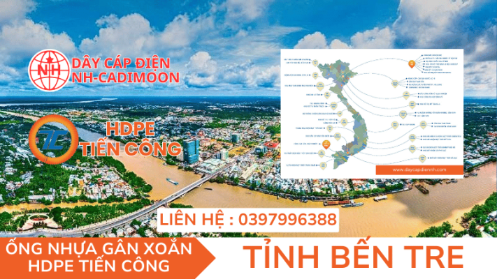 ỐNG NHỰA GÂN XOẮN HDPE TIẾN CÔNG TẠI TỈNH BẾN TRE