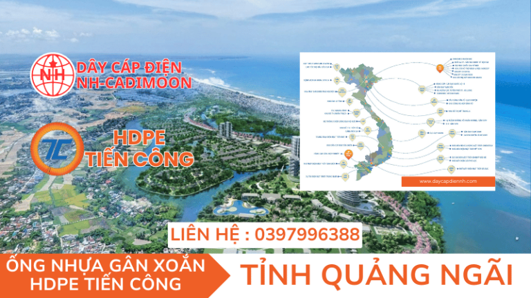 ỐNG NHỰA GÂN XOẮN HDPE TIẾN CÔNG TẠI TỈNH QUẢNG NGÃI