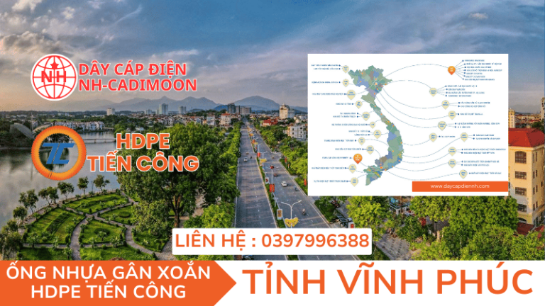ỐNG NHỰA GÂN XOẮN HDPE TIẾN CÔNG TẠI TỈNH VĨNH PHÚC