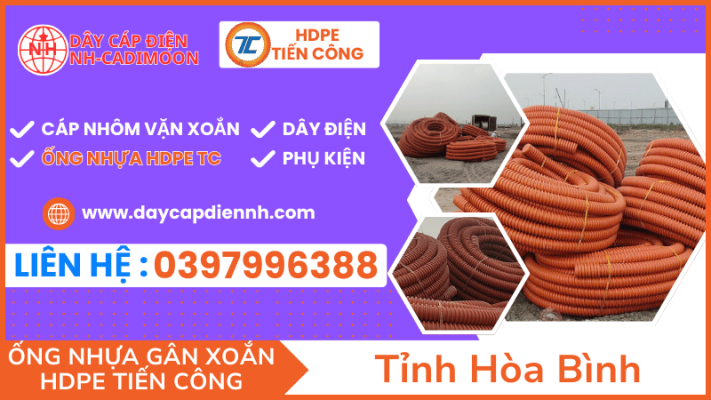 ỐNG NHỰA GÂN XOẮN HDPE TIẾN CÔNG TẠI Tỉnh Hòa Bình (2)