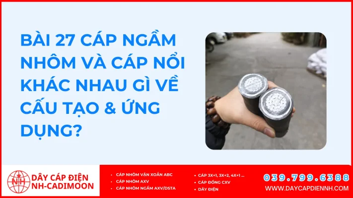 Bài 27 Cáp ngầm nhôm và cáp nổi khác nhau gì về cấu tạo & ứng dụng